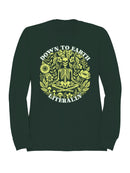 Down to Earth Literally Skeleton Art Men's Sweatshirt