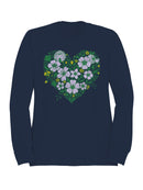 Floral Heart Graphic Men's Sweatshirt