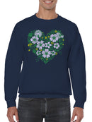 Floral Heart Graphic Men's Sweatshirt