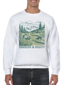 Tranquil Wilderness Scene Men's Sweatshirt