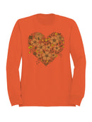 Floral Heart Design Men's Sweatshirt