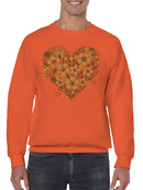 Floral Heart Design Men's Sweatshirt