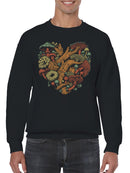 Heart of the Forest: Fungal Harmony Men's Sweatshirt