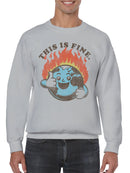Smiling Earth on Fire Men's Sweatshirt