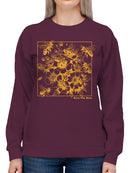 Save the Bees Floral Design Women's Sweatshirt