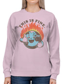 Smiling Earth on Fire Women's Sweatshirt