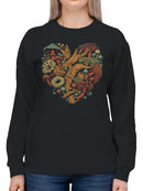 Heart of the Forest: Fungal Harmony Women's Sweatshirt