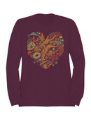 Heart of the Forest: Fungal Harmony Women's Sweatshirt