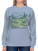 Tranquil Wilderness Scene Women's Sweatshirt