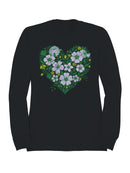 Floral Heart Graphic Women's Sweatshirt