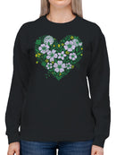Floral Heart Graphic Women's Sweatshirt