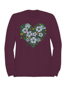 Floral Heart Graphic Women's Sweatshirt