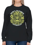 Down to Earth Literally Skeleton Art Women's Sweatshirt