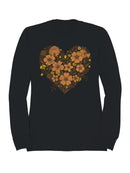 Floral Heart Design Women's Sweatshirt