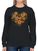 Floral Heart Design Women's Sweatshirt