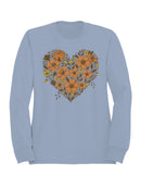 Floral Heart Design Women's Sweatshirt