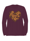 Floral Heart Design Women's Sweatshirt
