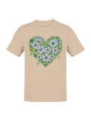 Floral Heart Graphic Men's T-shirt