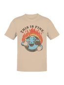 Smiling Earth on Fire Men's T-shirt