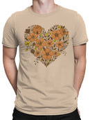 Floral Heart Design Men's T-shirt