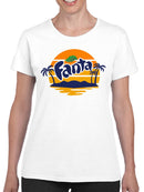 Officially Licensed Fanta Tropical Sunset Graphic Women's T-shirt