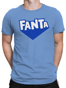 Officially Licensed Fanta Logo in Blue Men's T-shirt