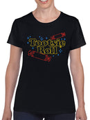 Officially Licensed Tootsie Roll Vibrant Neon Design Women's T-shirt
