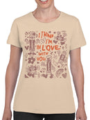 Officially Licensed Tootsie Roll Whimsical Love Women's T-shirt