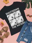 Cartoon Parrot Comedy Strip Women's T-shirt