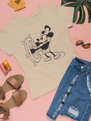 Vintage Cartoon Mouse at the Helm Women's T-shirt