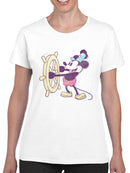 Retro Cartoon Steamboat Adventure Women's T-shirt