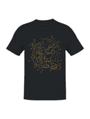 Starry Cartoon Helmsman Men's T-shirt