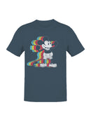 Retro Cartoon Vibes with Rainbow Men's T-shirt