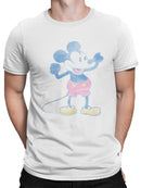 Colorful Cartoon Mouse Illustration Men's T-shirt