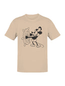 Vintage Cartoon Mouse at the Helm Men's T-shirt