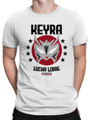 Officially Licensed Legends Of Lucha Libre Silver Mask Emblem on Red Circle Men's T-shirt