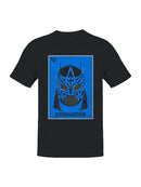 Officially Licensed Legends Of Lucha Libre Blue Luchador Mask Design Men's T-shirt