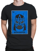 Officially Licensed Legends Of Lucha Libre Blue Luchador Mask Design Men's T-shirt