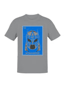 Officially Licensed Legends Of Lucha Libre Blue Luchador Mask Design Men's T-shirt