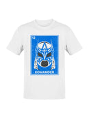 Officially Licensed Legends Of Lucha Libre Blue Luchador Mask Design Men's T-shirt
