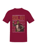 Officially Licensed Legends Of Lucha Libre Festive Luchador Holiday Design Men's T-shirt