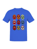 Officially Licensed Legends Of Lucha Libre Colorful Luchador Mask Collection Men's T-shirt