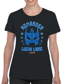Officially Licensed Legends Of Lucha Libre Komander Lucha Libre Poster Design Women's T-shirt
