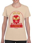 Officially Licensed Legends Of Lucha Libre Solar El Maestro Luchador Emblem Women's T-shirt