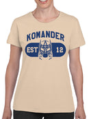 Officially Licensed Legends Of Lucha Libre Komander Wrestling Tribute Logo Women's T-shirt