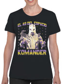 Officially Licensed Legends Of Lucha Libre Space Ace Komander's Dazzling Pose Women's T-shirt