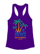 Tropical Logo for Gulf of America Women's Racerback Tank