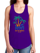 Tropical Logo for Gulf of America Women's Racerback Tank