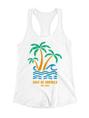 Tropical Logo for Gulf of America Women's Racerback Tank