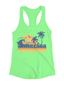 Gulf of America Sunset Scene Women's Racerback Tank